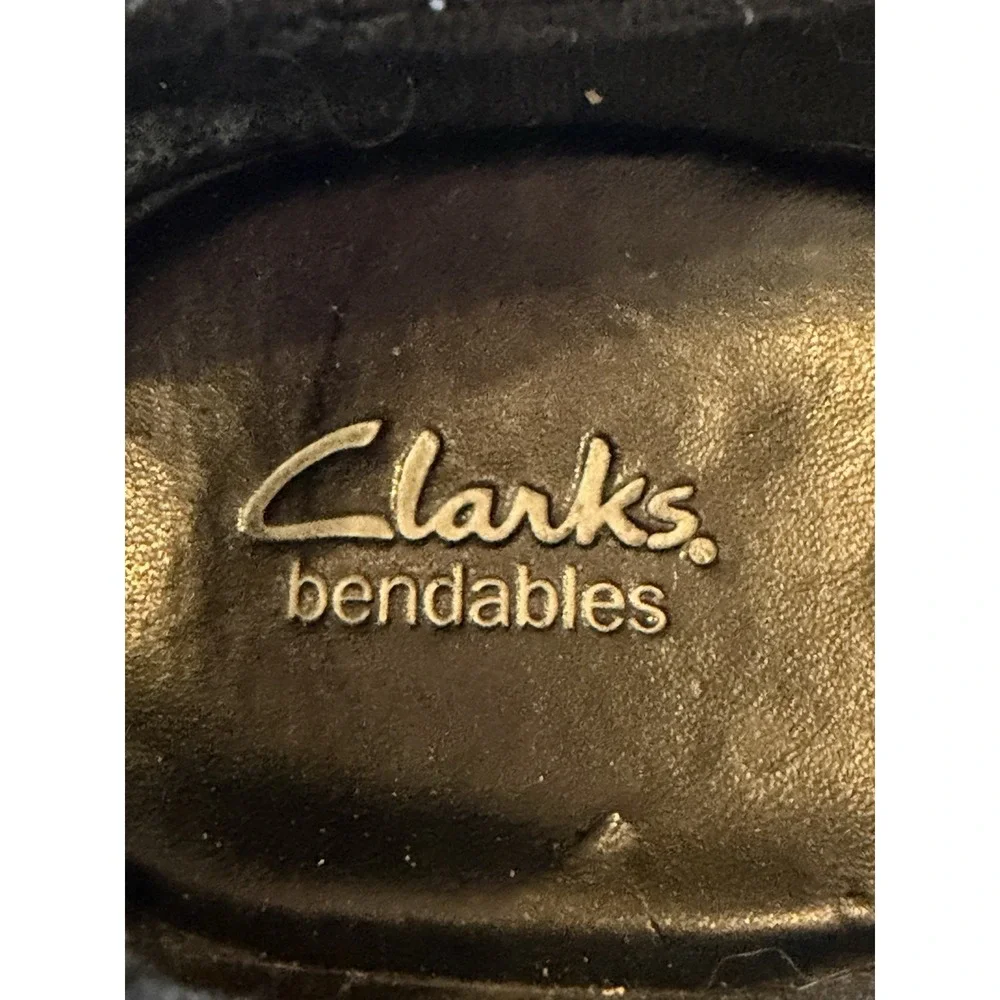 Clarks Bendables Shoes Womens Black Suede Leather Comfort Lace Up Heels Size 8.5 - Picture 6 of 8